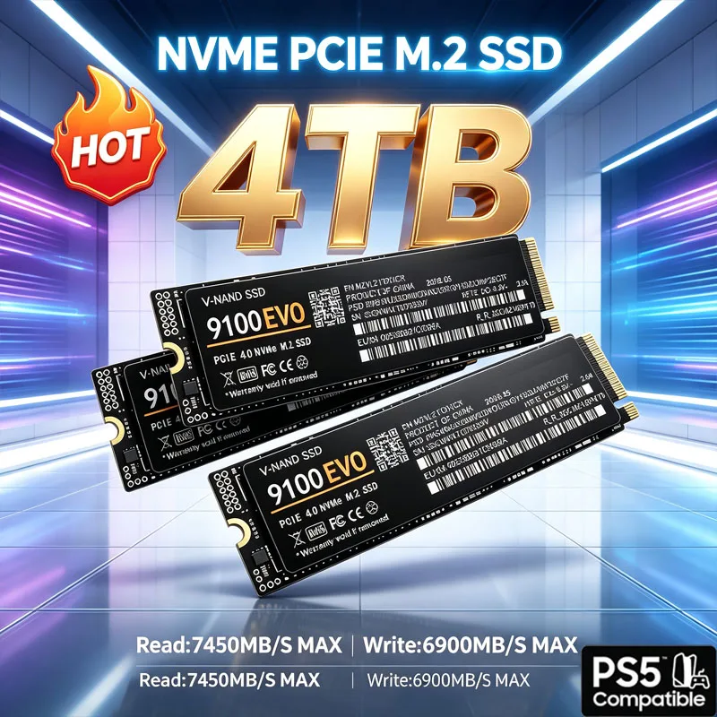 M.2 Nvme 4Tb Pcie 4.0 Ssd - SSD M.2 NVMe para Jogos 9100