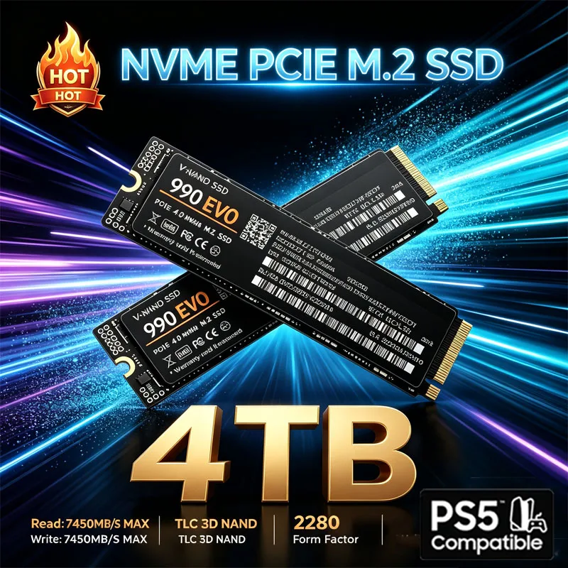M.2 Nvme 4Tb Pcie 4.0 Ssd - SSD M.2 NVMe para Jogos 990