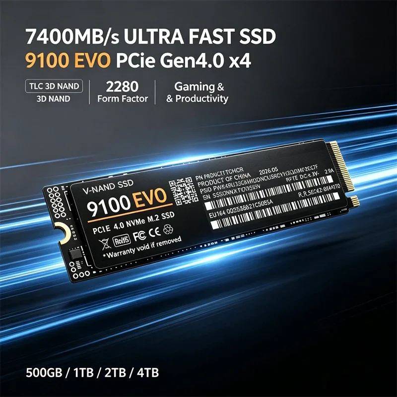 SSD M.2 NVMe para Jogos 9100 E - M.2 Nvme 4Tb Pcie 4.0 Ssd avaliação e preço