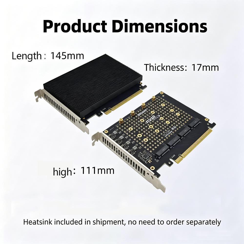 Placa Adaptadora PCIe 4.0 X16  - Quad M.2 Nvme Pcie Bifurcation Card avaliação e preço
