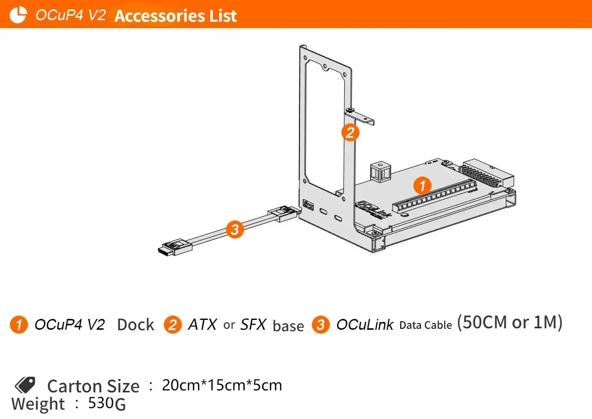 OCuP4V2 OCuLink GPU Dock com c - External Gpu Dock Pcie 4.0 Oculink avaliação e preço
