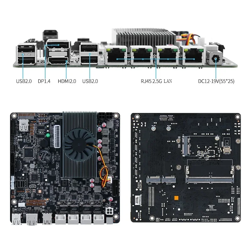 Placa-Mãe N100 NAS com 2x M.2  - Nas Motherboard N100 6 Sata avaliação e preço