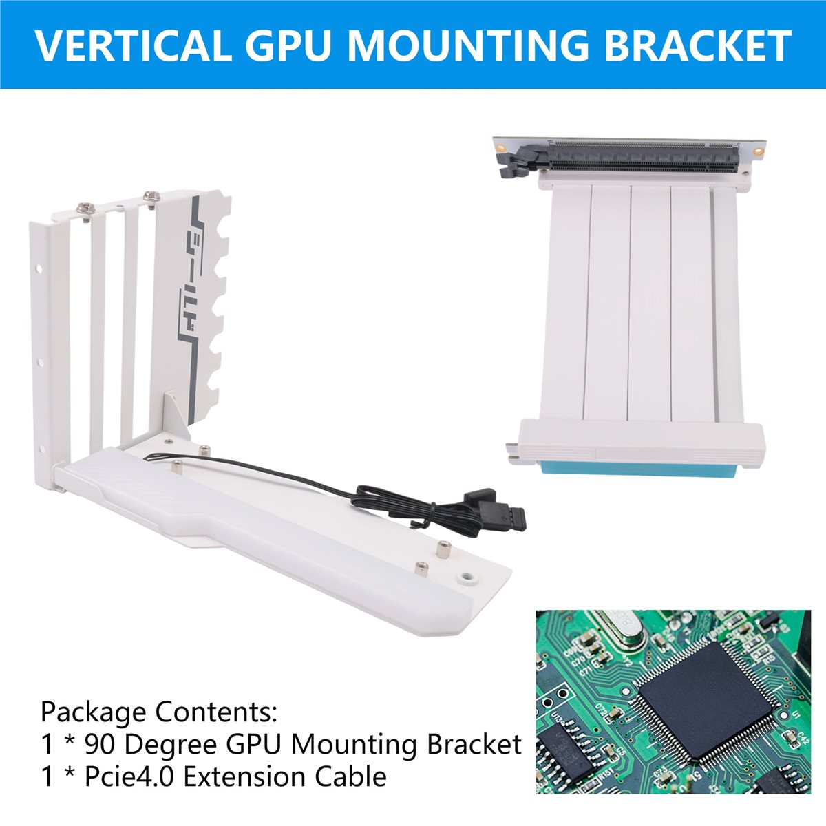Suporte Vertical para GPU DT81 - Pcie 4.0 X16 Riser Cable 90 Degree avaliação e preço