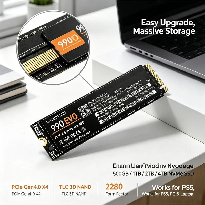 SSD M.2 NVMe para Jogos 990 EV - M.2 Nvme 4Tb Pcie 4.0 Ssd avaliação e preço