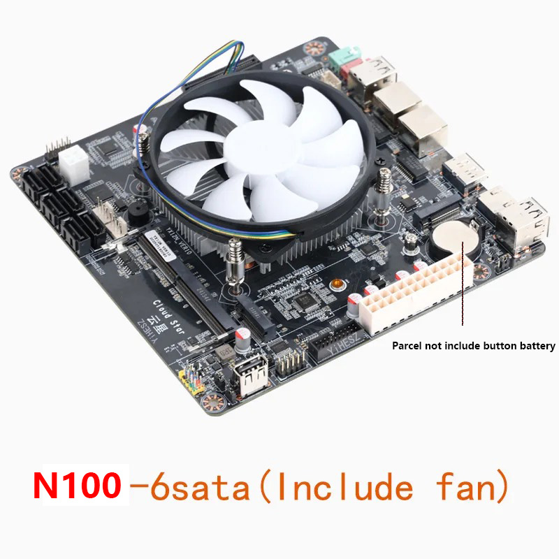 Placa-Mãe Intel N100 Mini-ITX  - Nas Motherboard N100 6 Sata avaliação e preço