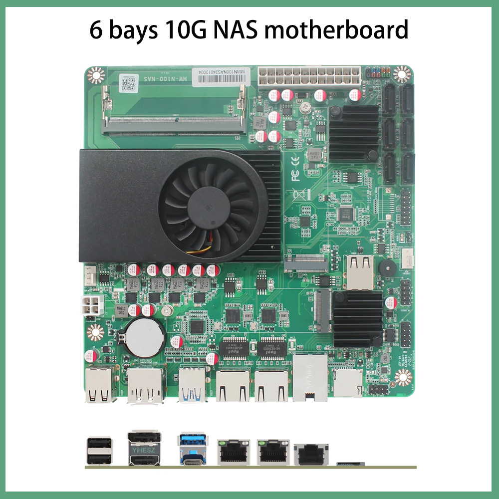 N100/i3-N305 6 baias 10g nas p - Nas Motherboard N100 6 Sata avaliação e preço